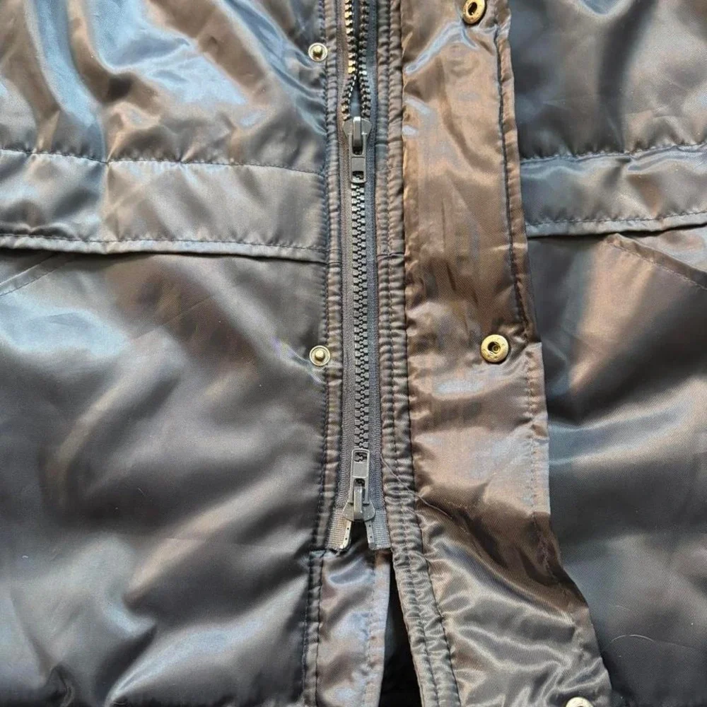 Jon Lauren Puffer Jacket Coat Vintage 90s Y2K Blank Navy‎ Blue Men's XL Nylon